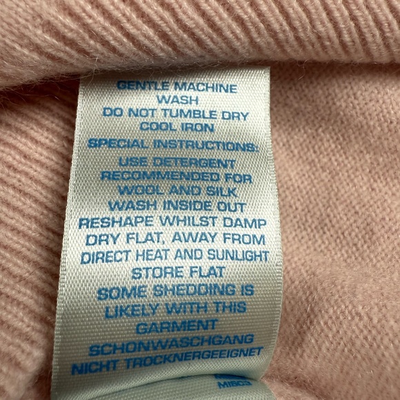 Boden Women’s Pale Pink Cashmere Cropped Cardigan Sweater sz 6/4 XS - Picture 4 of 7